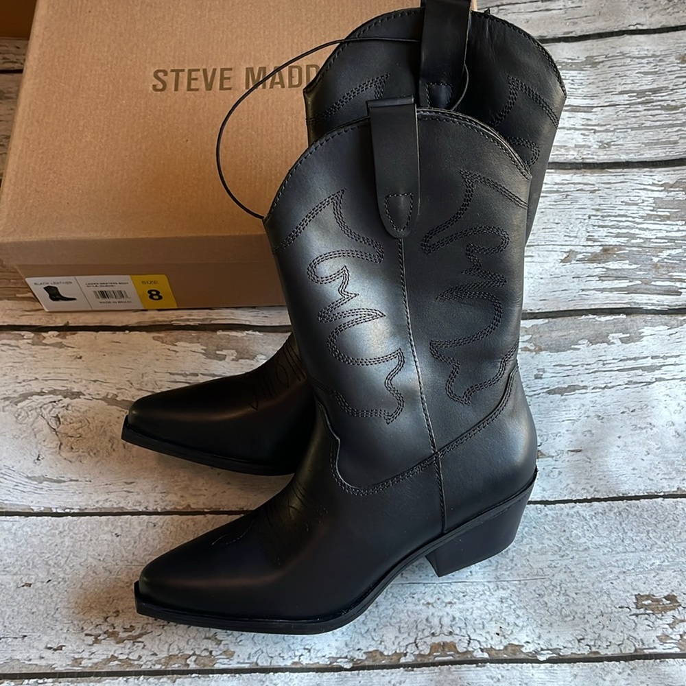 Steve Madden Ladies Western Boot - Sz 8